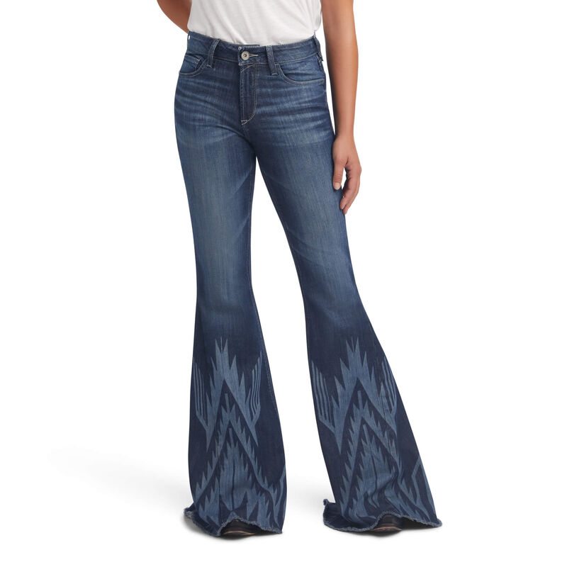 Pantalones Vaqueros Ariat High Rise Chimayo Extreme Flare Azules Mujer - Chile 803-JUOTQY